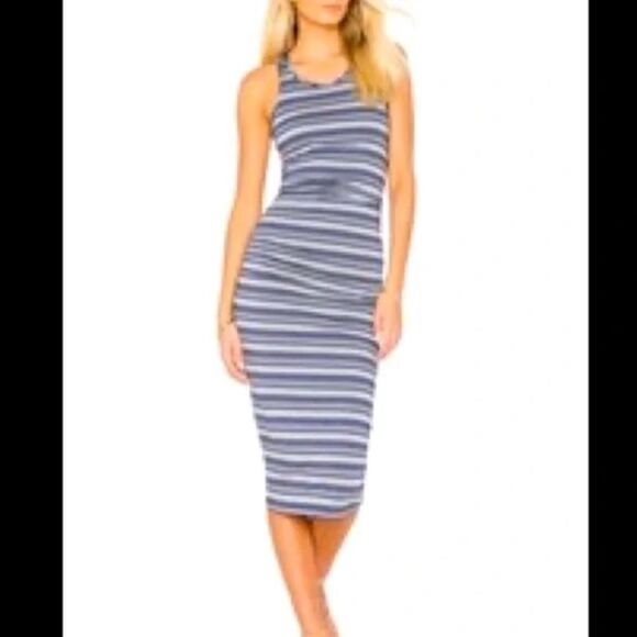 Michael Stars Dresses & Skirts - MICHAEL STARS Racerback Kali Stripe Midi Dress D118
